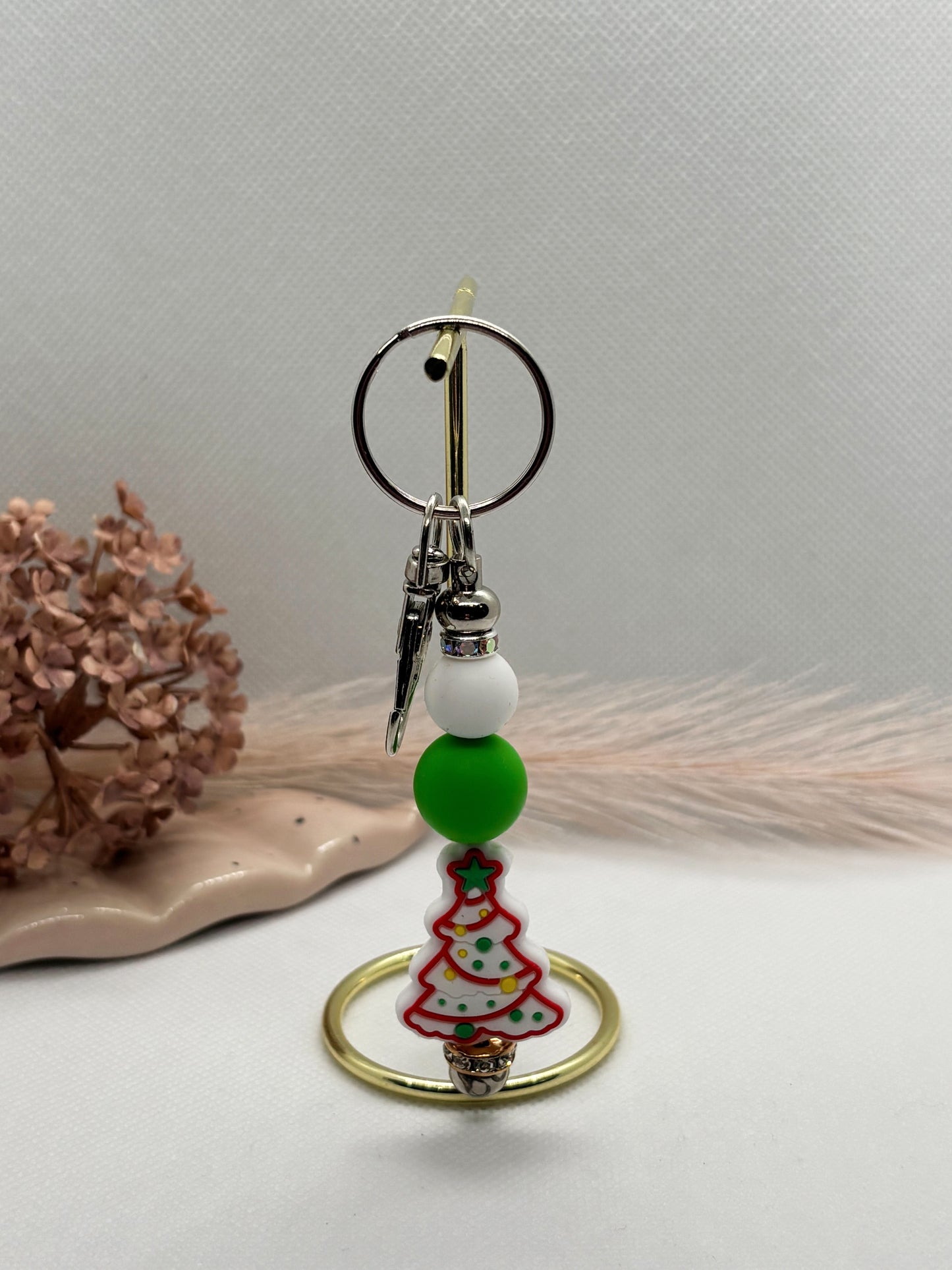 Silicone Christmas Tree Keychain