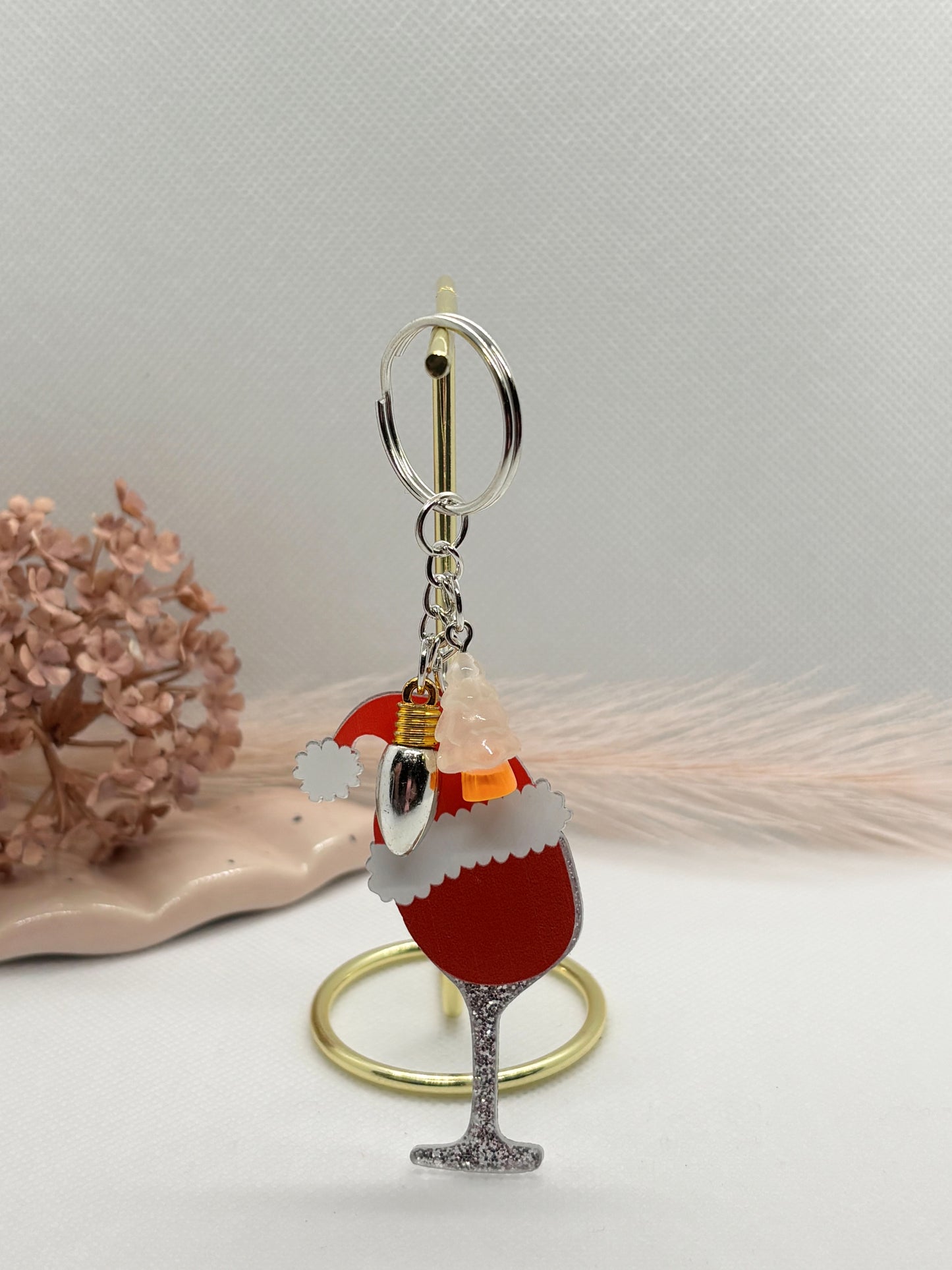 Christmas Wine Keychain