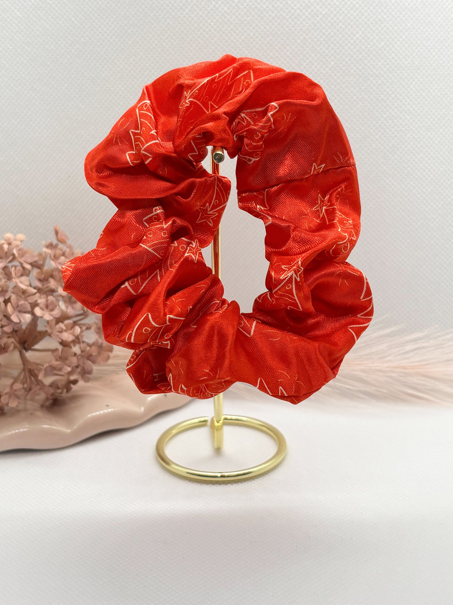 Red Silk Scrunchies