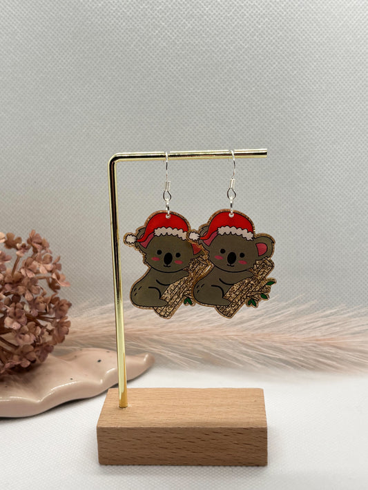 Christmas Koala Earrings