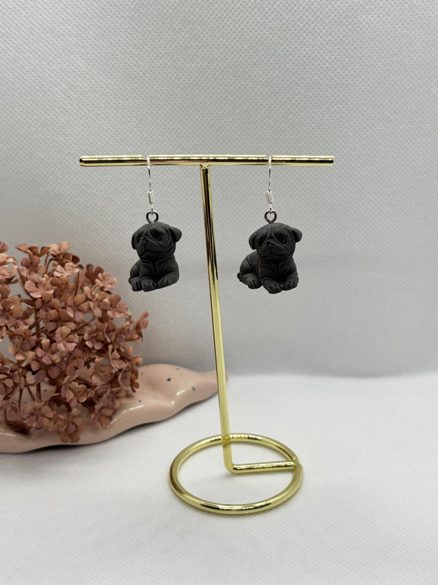 Pug Earrings