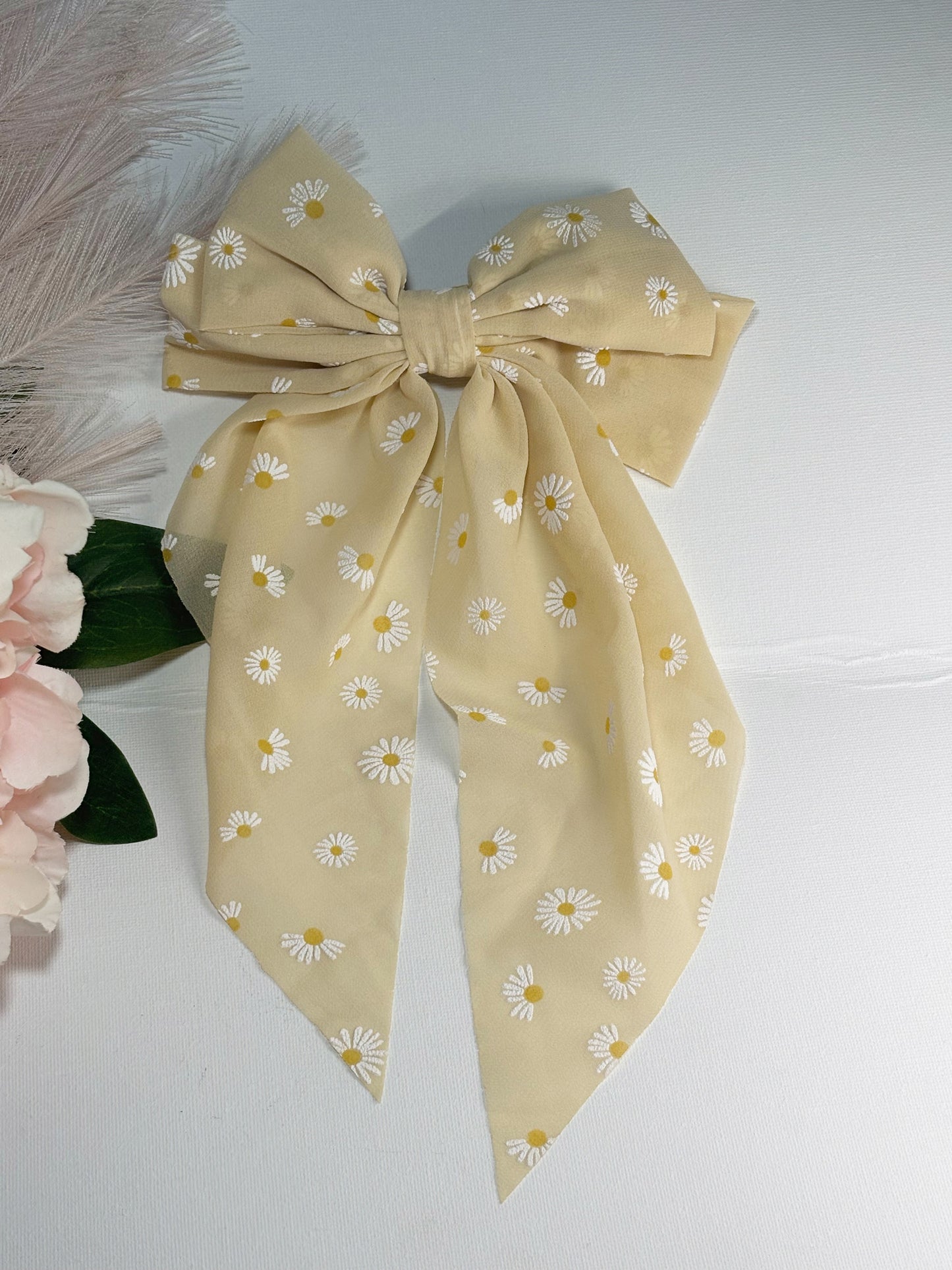 Yellow Flower Hair Bow