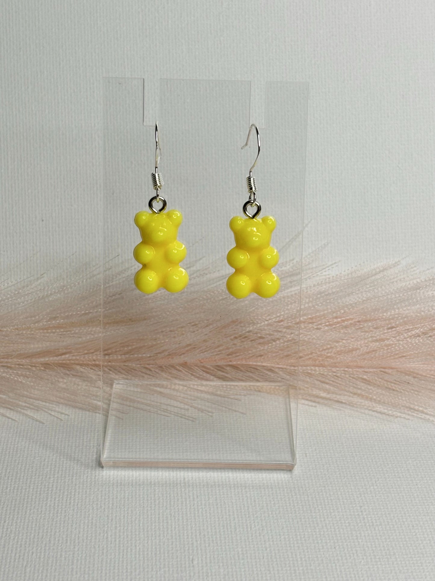 Yellow Gummy Bear Earrings