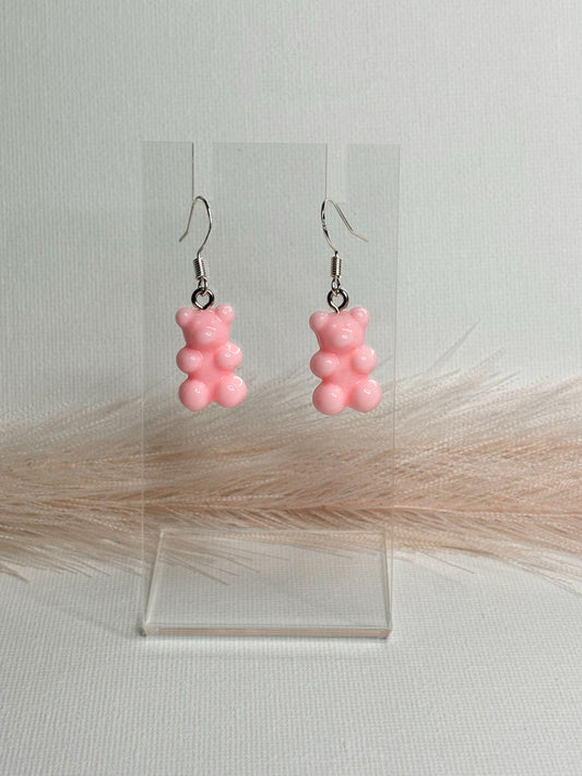 Pink Gummy Bear Earrings