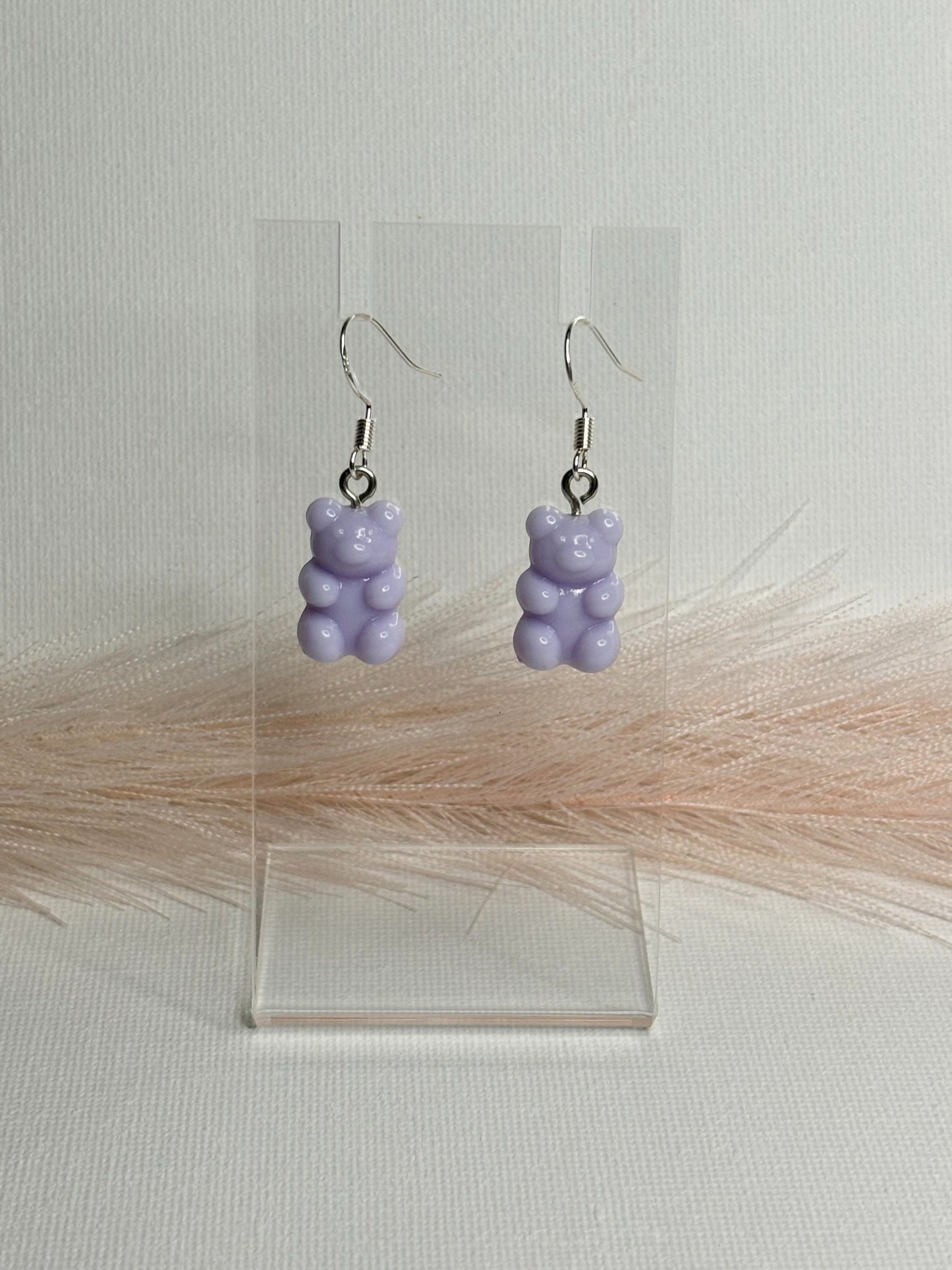 Purple Gummy Bear Earrings!