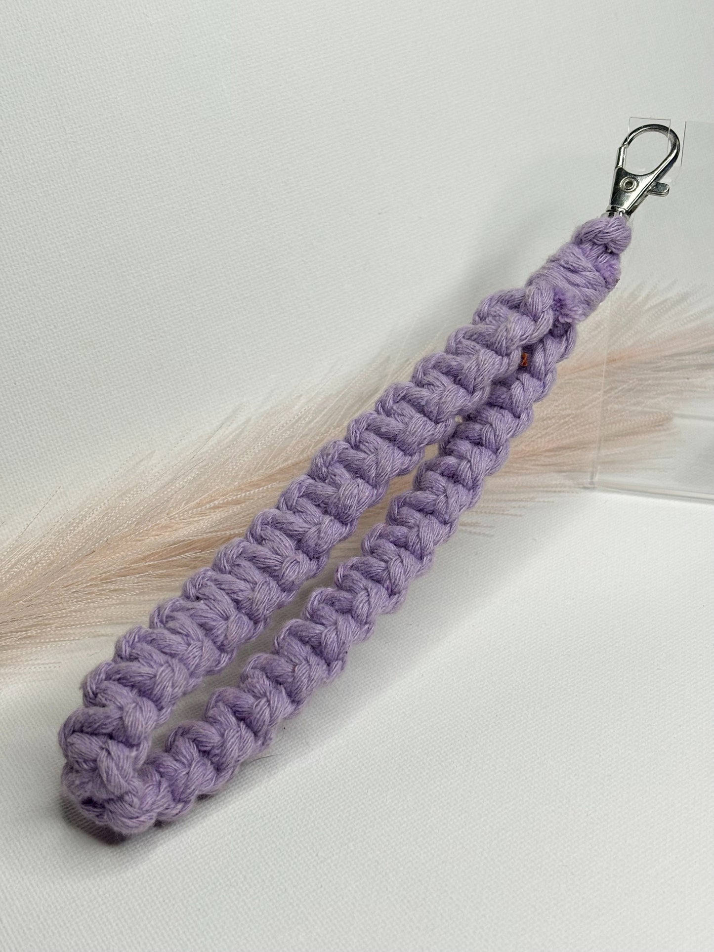 Light Purple Macrame Wristlet