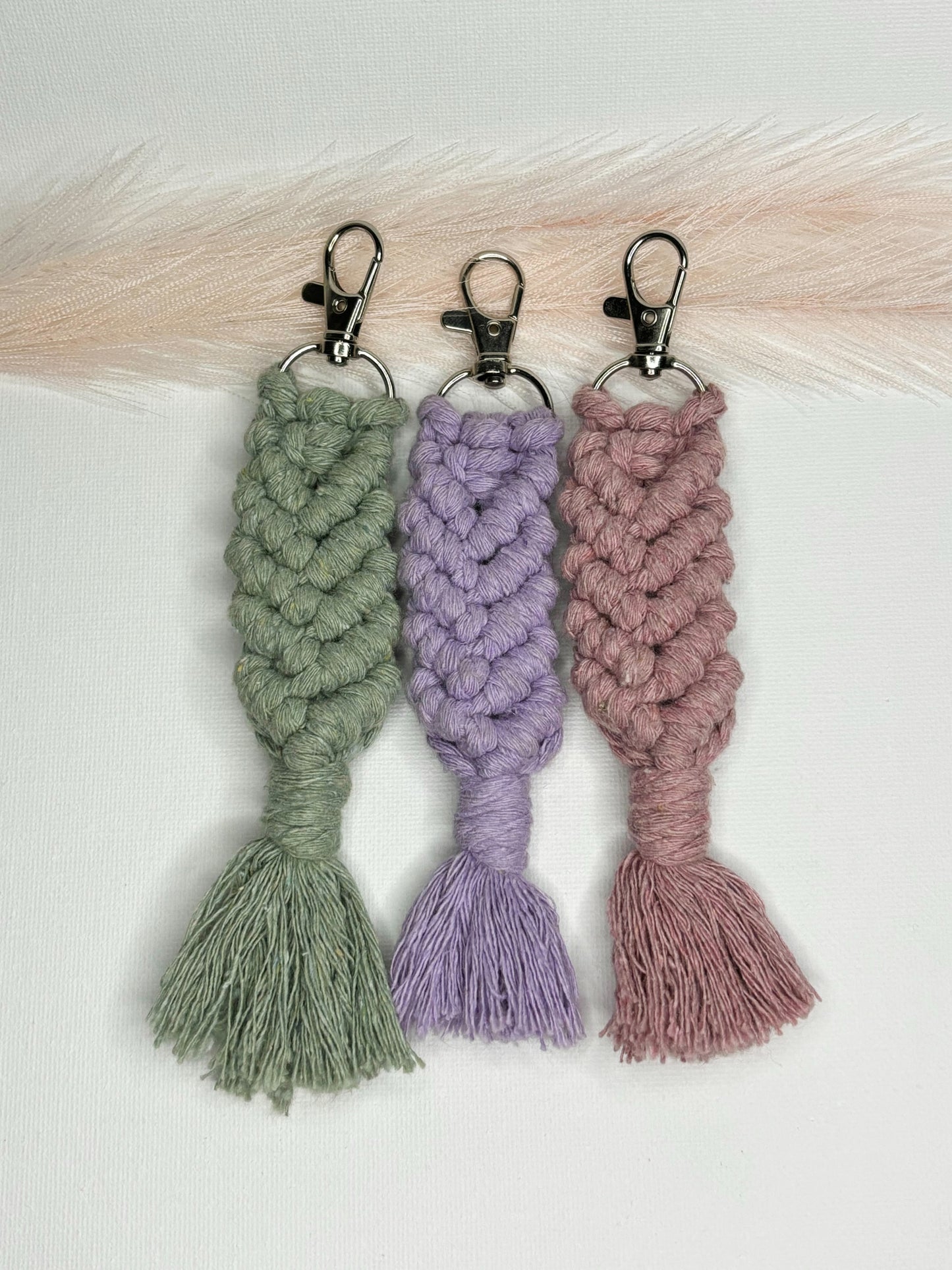 Fishtail Macrame Keychain