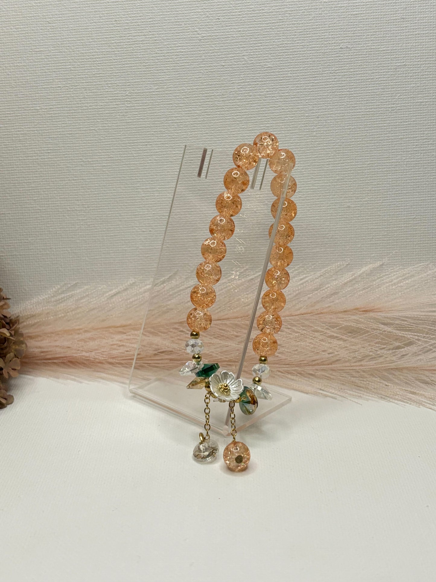 Peachy Beaded Bracelet