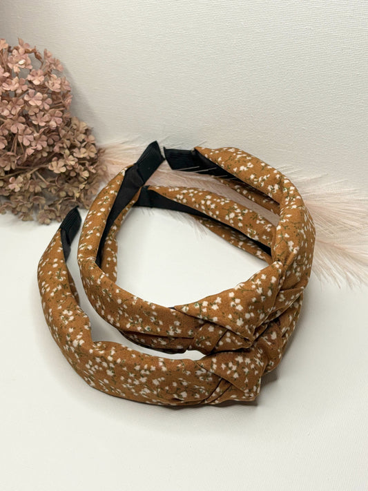 Brown Floral Headband