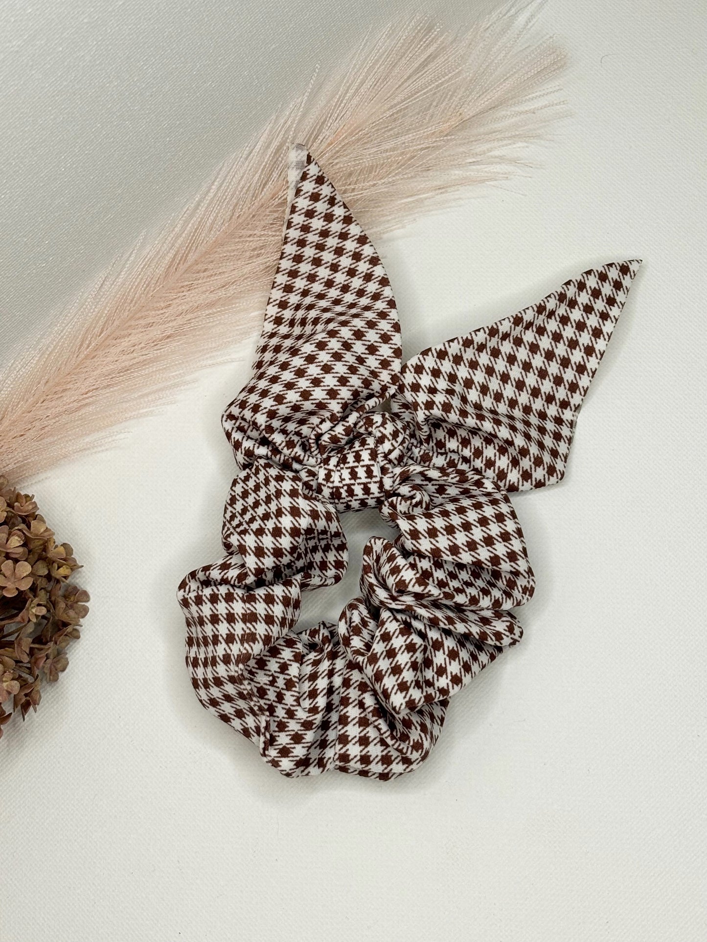 Chequered Bow Scrunchies