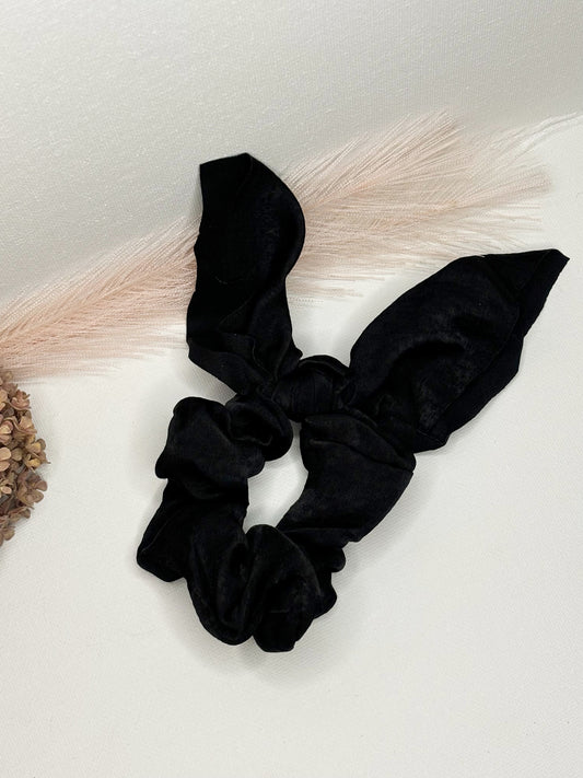 Black Bow Scrunchies